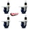 Service Caster 3.5'' Solid Poly Swivel 1-7/8'' Expanding Stem Caster Set Total Lock Brake, 4PK SCC-EXTTL20S3514-SPUS-178-4 - alternate 4